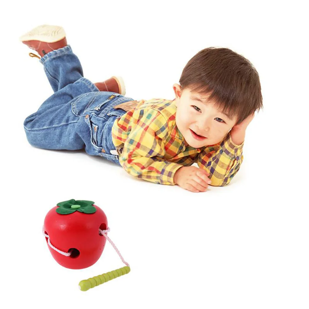 Деревянные образования Kindergarten Мышь нить сыр игрушка Развивающие Игрушки для