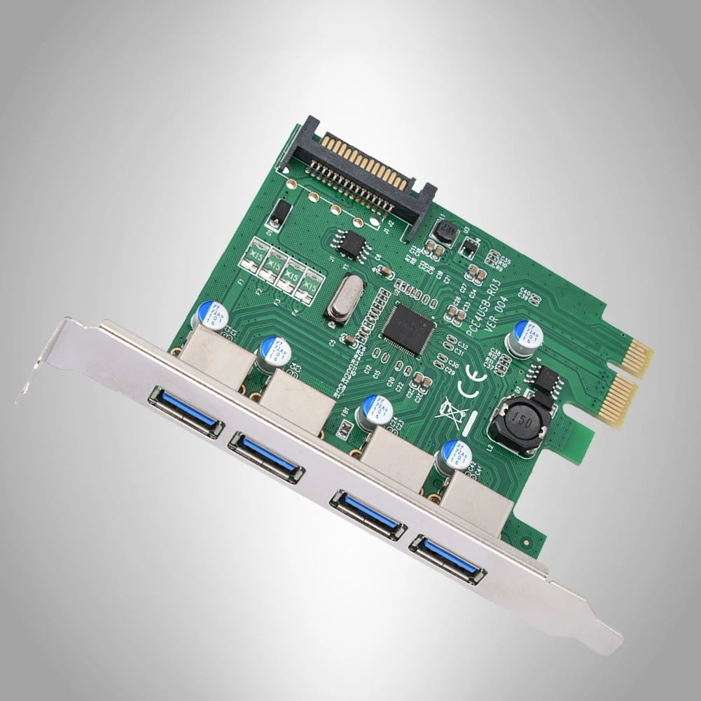 Новый PCI Express USB3.0 конвертерная плата адаптера для рабочего стола 4 Порты и разъёмы