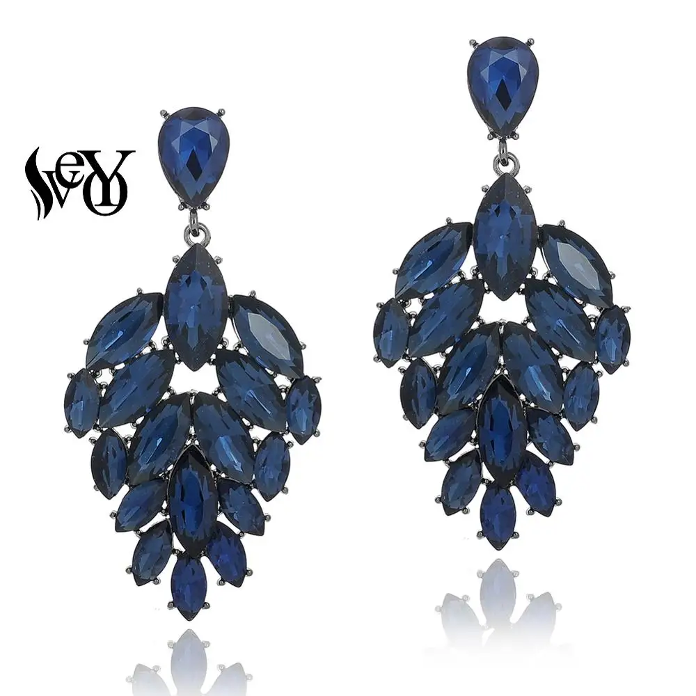 

VEYO Luxury Full Crystal Drop Earrings for Women Hyperbole Fashion Jewelry New