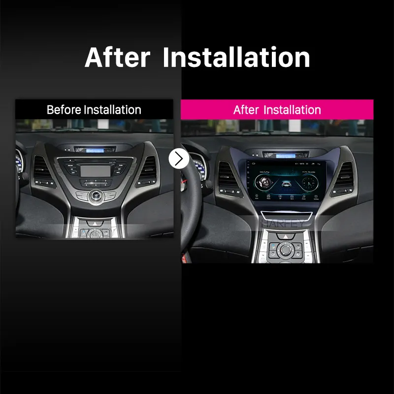Harfey мультимедийный плеер для 2012 2013 2014 hyundai Elantra 9 &quotРадио Bluetooth навигация Android 8 1 wifi
