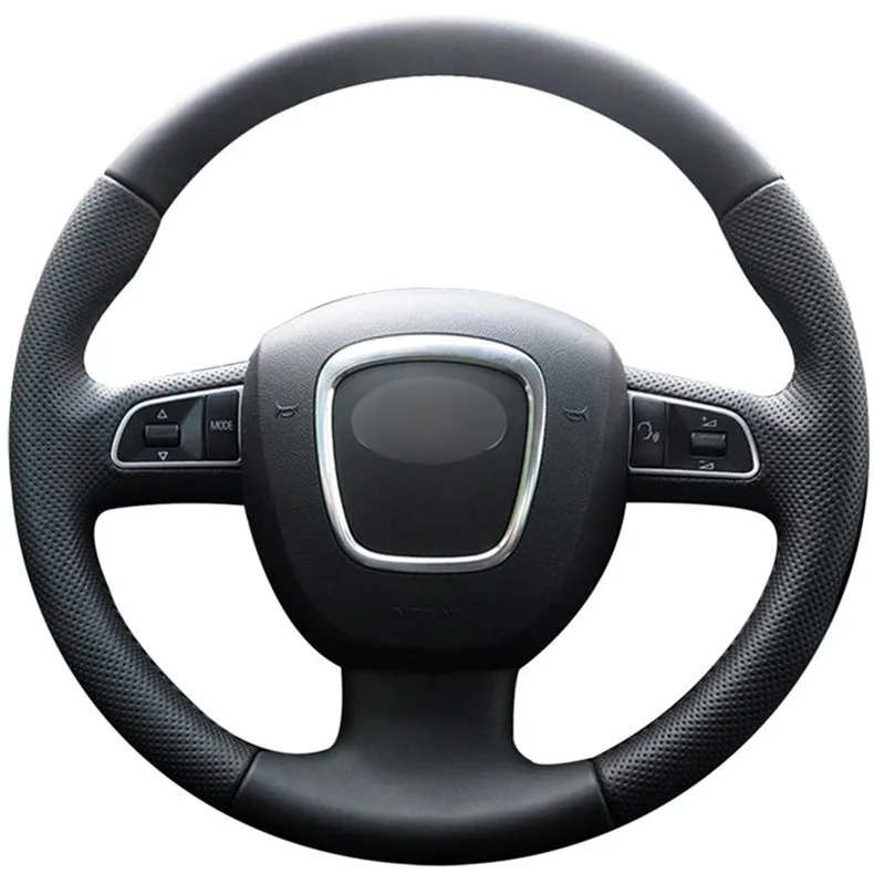 Кожаный чехол для руля Audi A3 8P 2008 13 A4 B8 10 A5 A6 C6 2007 11|Чехлы на руль| |