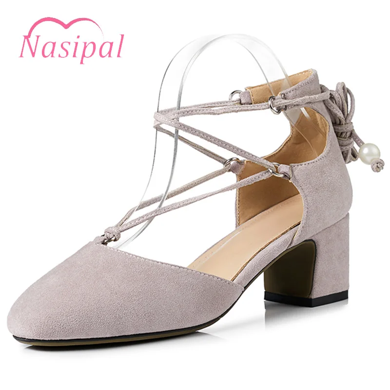 Nasipal Лето зашнуровать Римские сандалии Для женщин с закрытым носком босоножки на