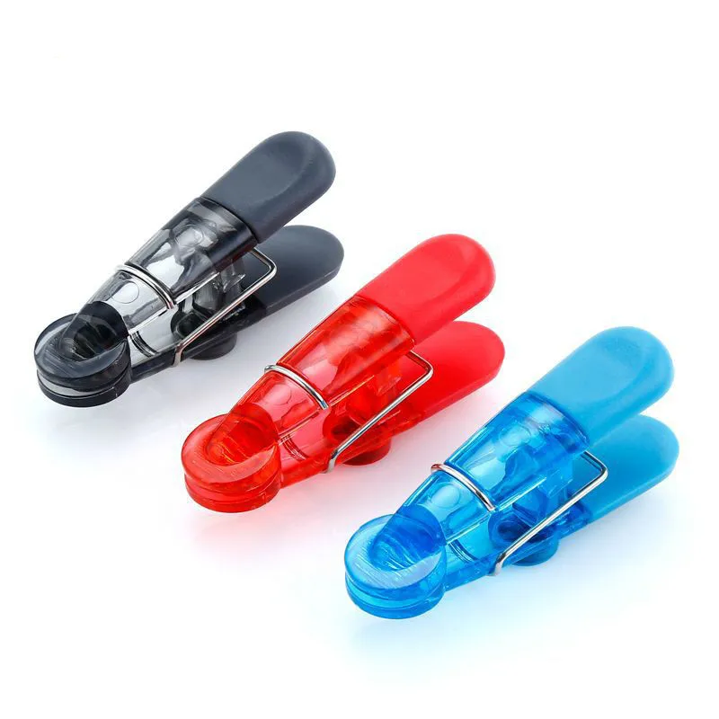 4pcs colorful Magnetic plastic Office Supplies Craft Memo Clips Document Binder paper clothes clip | Дом и сад
