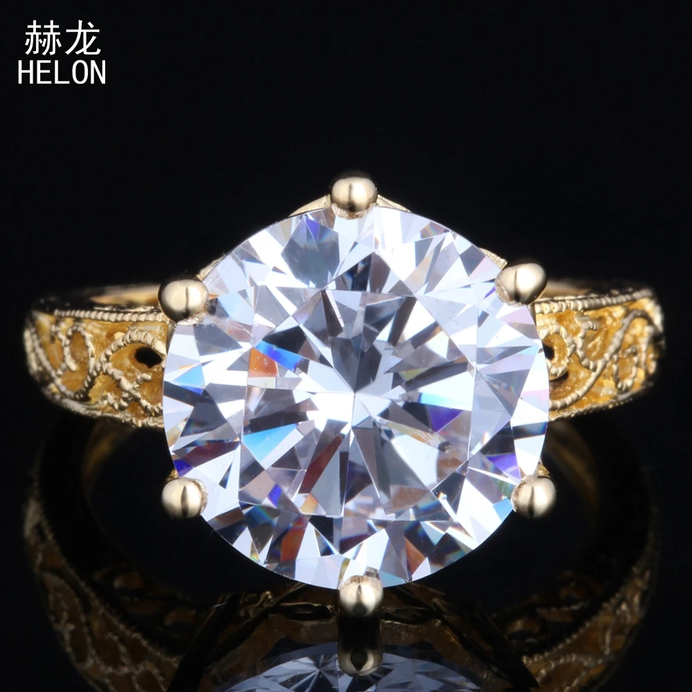 

Sterling Silver 925 Round 12mm Genuine AAA Graded Cubic Zirconia Jewelry Solitaire Antique Art Deco Engagement Ring wholesale