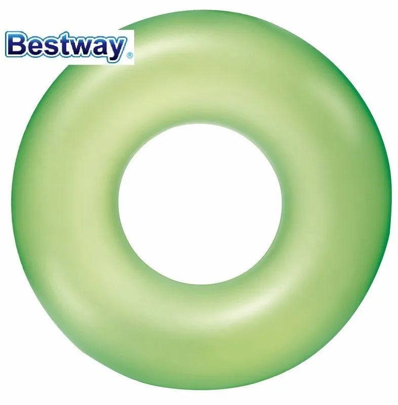 36024 Bestway 76 см матовое неоновое кольцо для плавания 30 &quotЯркое цветное плавающее