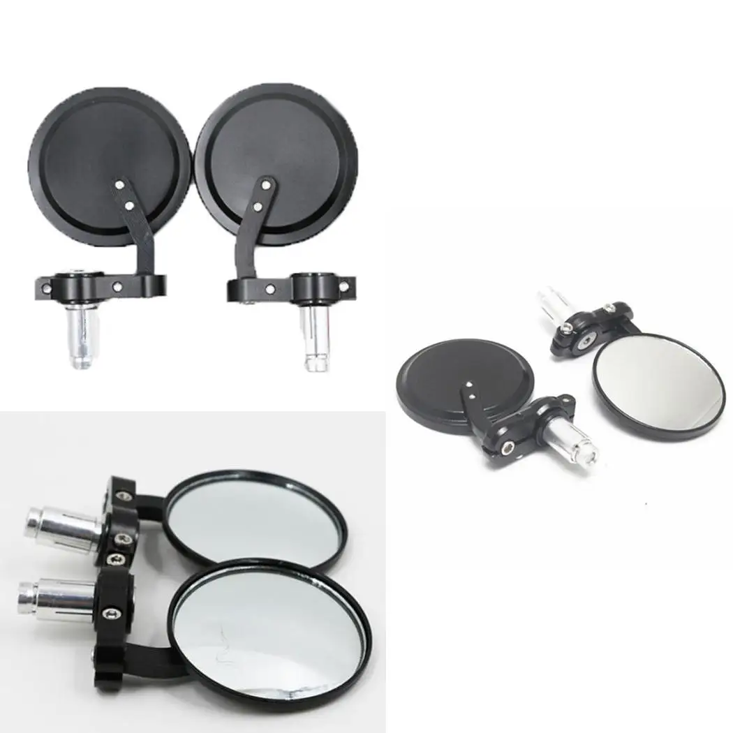 Ретро Складная ручка заднего вида зеркальный отражатель черный зеркало мотоцикл