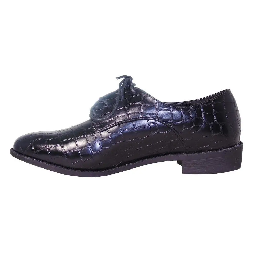 VERONA-WOMAN-SKIN-SHOES PLANES-VERONA 22904C BLUCHER COCO BLACK- | Обувь