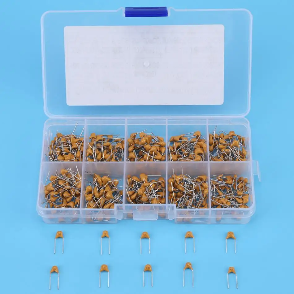 500 Pcs/box Monolithic Ceramic Capacitor 10 Values 50V 10PF-680PF Assorted Kit Tool Wholesale | Обустройство дома
