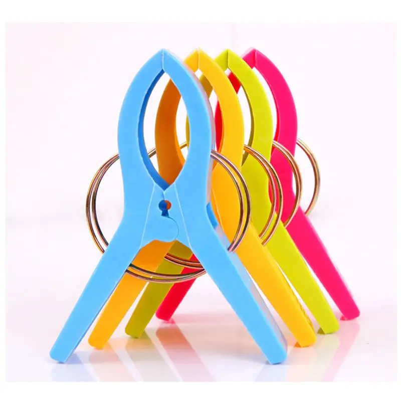 8-Piece Beach Towel Clips Plastic Bright Color Sturdy Cloth for Socks Stockings Clothes Scarf (Random Color) | Дом и сад