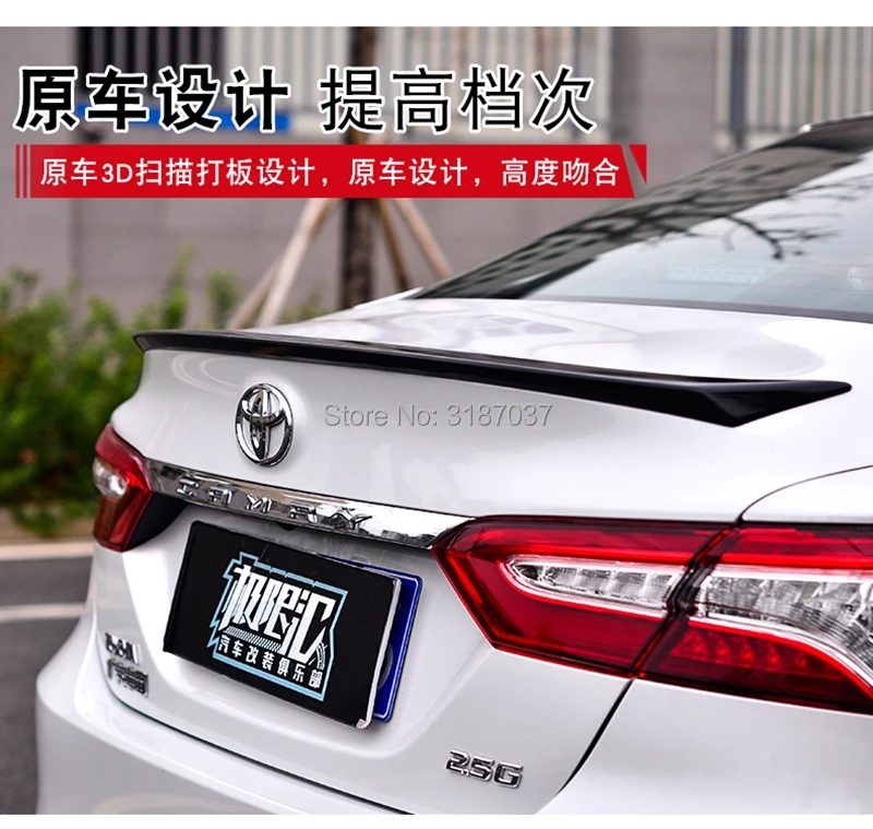 Для Toyota Camry, спойлер, высокое качество, АБС пластик, задний спойлер на крыло, крышу, багажник, губы, крышка багажника, Стайлинг автомобиля