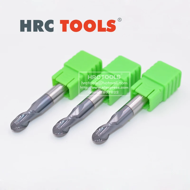 K3 R1x4Hx4Dx50L HRC62 шаровая носовая Вольфрамовая карбидная концевая фреза для станка с