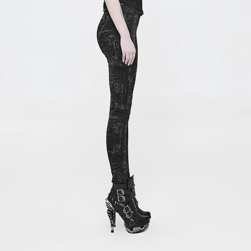 Женские панковские леггинсы Grunge Goth WK-326DDF | Женская одежда