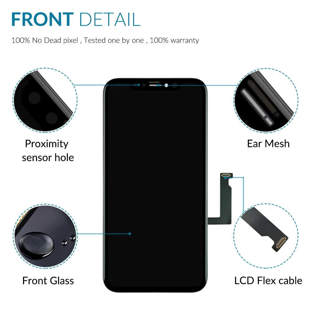 Grade AAA LCD Screen For iPhone XR 11 11Pro Display + Touch Replacement OLED X XS Max Ecran Pantalla | Мобильные телефоны и