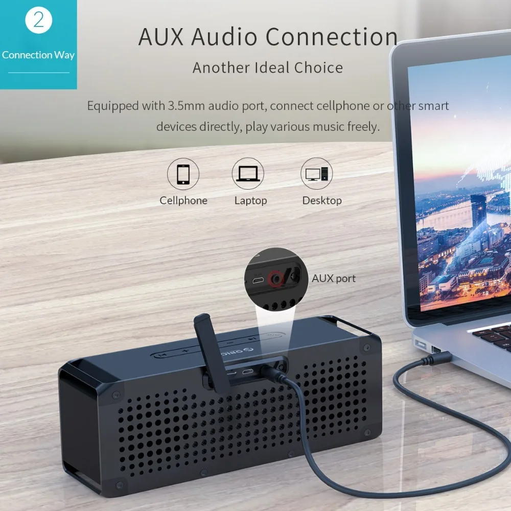Портативная беспроводная bluetooth колонка ORICO уличная трехизоляционная музыкальная