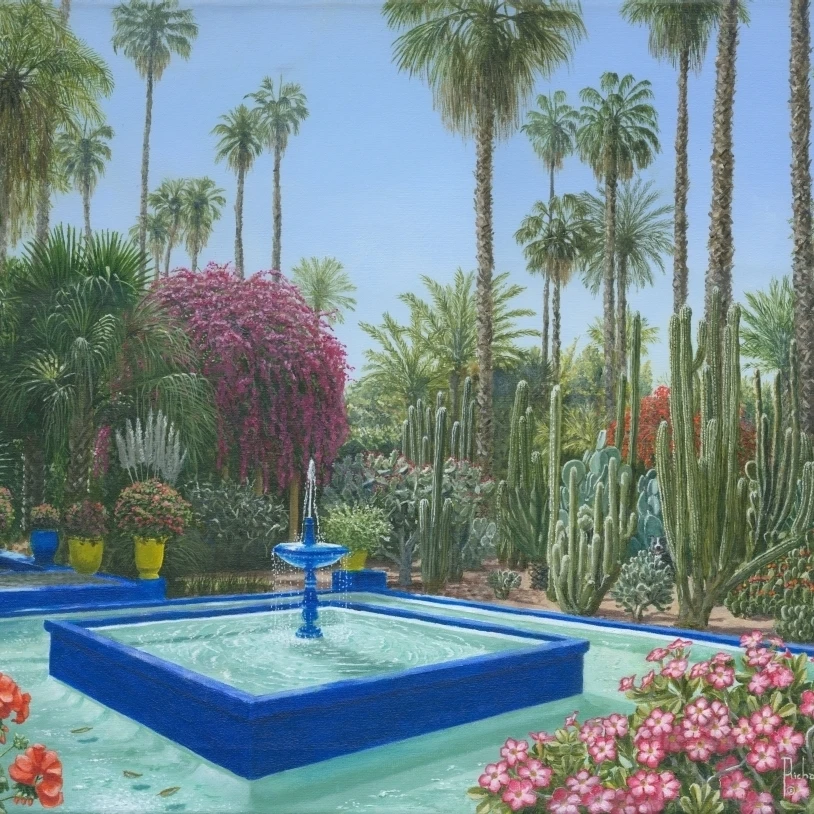 Jardin Majorelle Marrakech постер печать от Richard Harpum (20x16)|Таблички и знаки| |