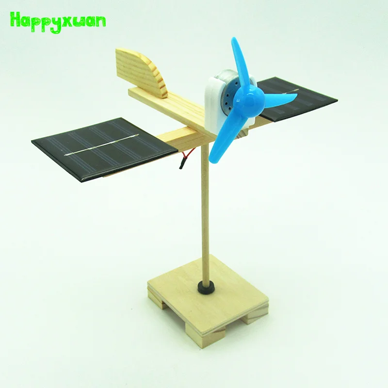 Happyxuan DIY вентилятор на солнечной батарее Модель Строительный Материал наборы