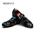 MEIJIANA модная повседневная обувь, мужские лоферы, брендовая мужская обувь, новинка 2019, красочные граффити, обувь вечерние