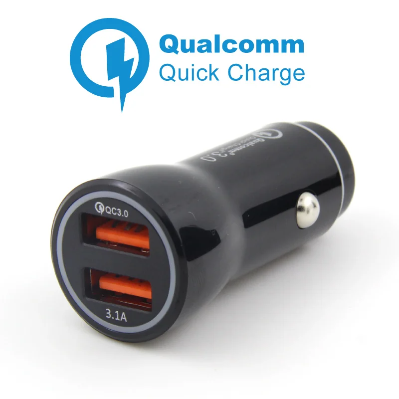 QC 3 0 быстрая зарядка автомобильное зарядное устройство 3a 2 Usb Qualcomm мобильный