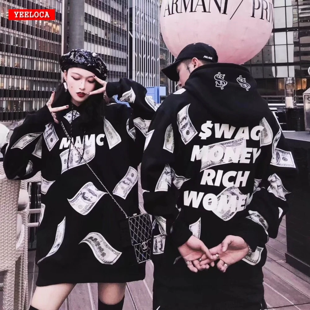 Harajuku зима 2018 modis мужские и женские повседневные модные толстовки с принтом
