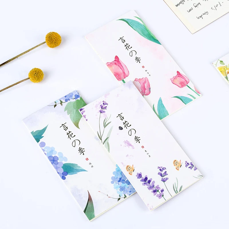 Новинка цветочный блокнот Kawaii в полоску Bullet Journal записная книжка для детей