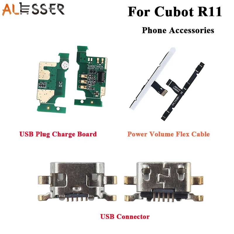 Alesser для Cubot R11 зарядная плата с usb-входом Мощность кнопка переключения звука