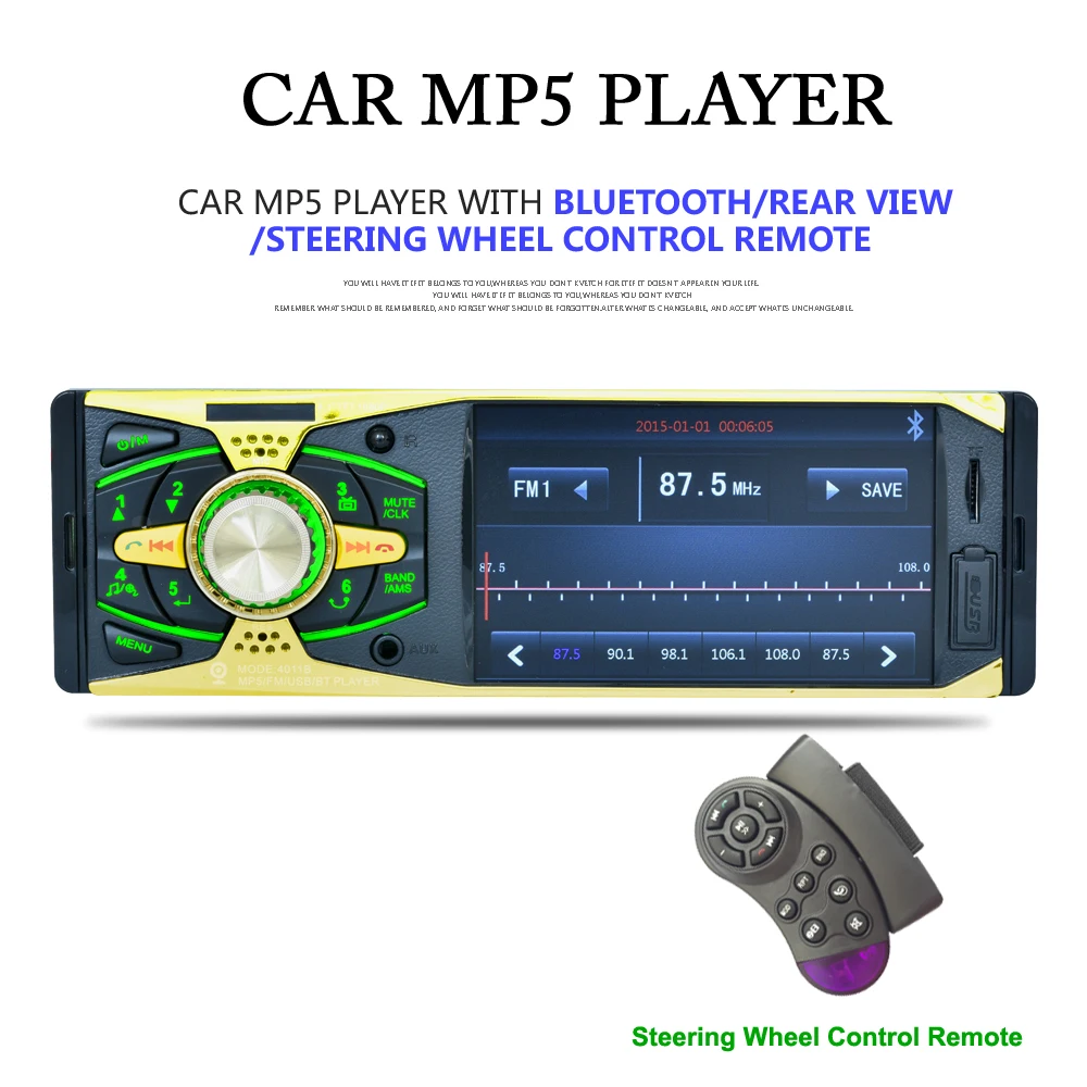 Чистый запас 4011B 1dIN 4 1 дюймов 800*480 автомобильное радио MP5 плеер Bluetooth FM AUX USB TF