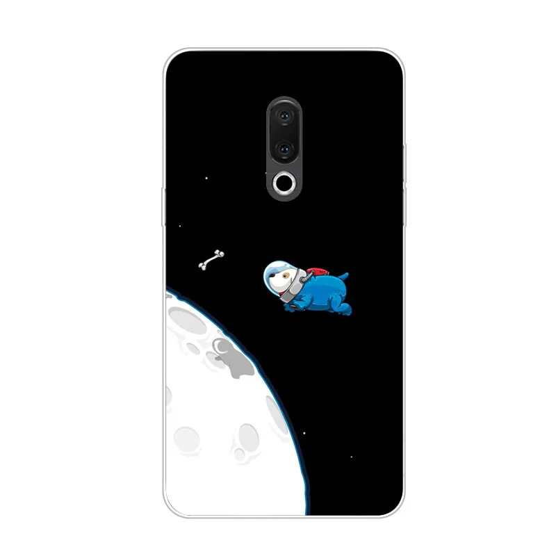 Чехол для meizu 16x силиконовый чехол с рисунком мягкая задняя крышка из ТПУ телефона