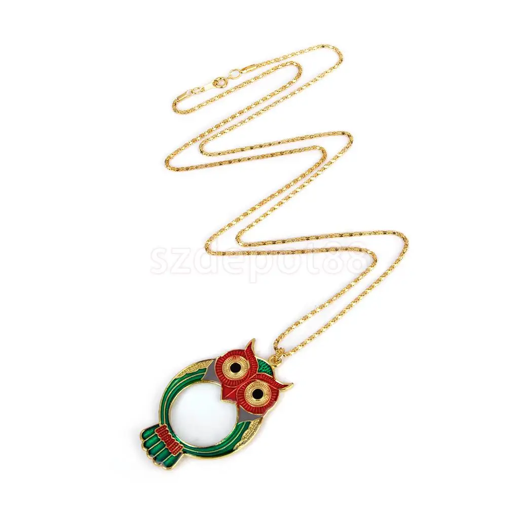 Ожерелье с увеличительным стеклом и подвеской в виде совы|glass necklace|necklace free