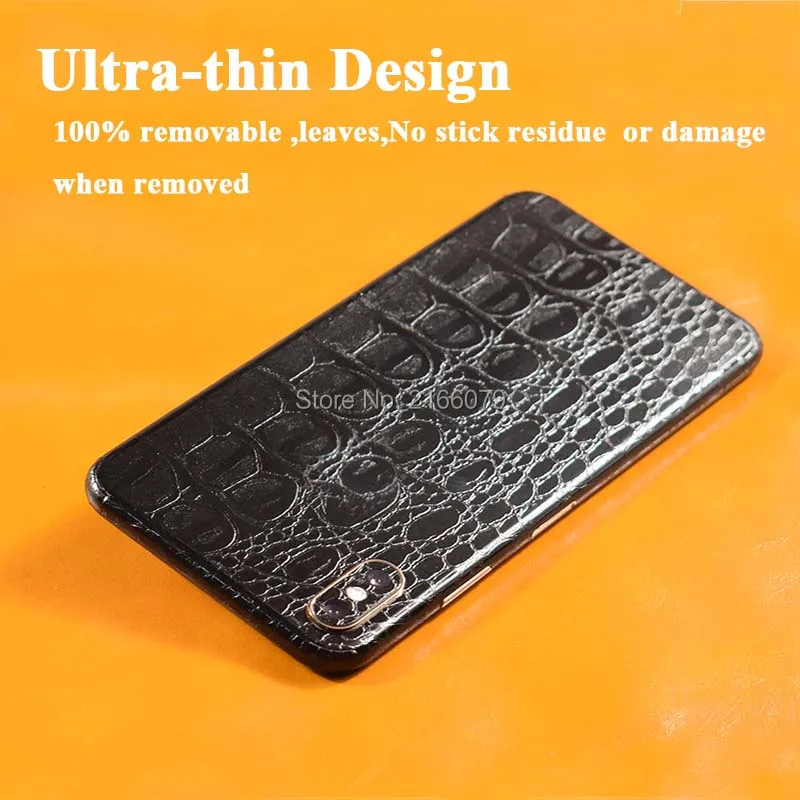 For Apple iPhone X / XS 5.8&quot Max 6.5&quot Crocodile Snake Skin Pattern Leather Full Back Cover Matte Decals Wrap Sticker |