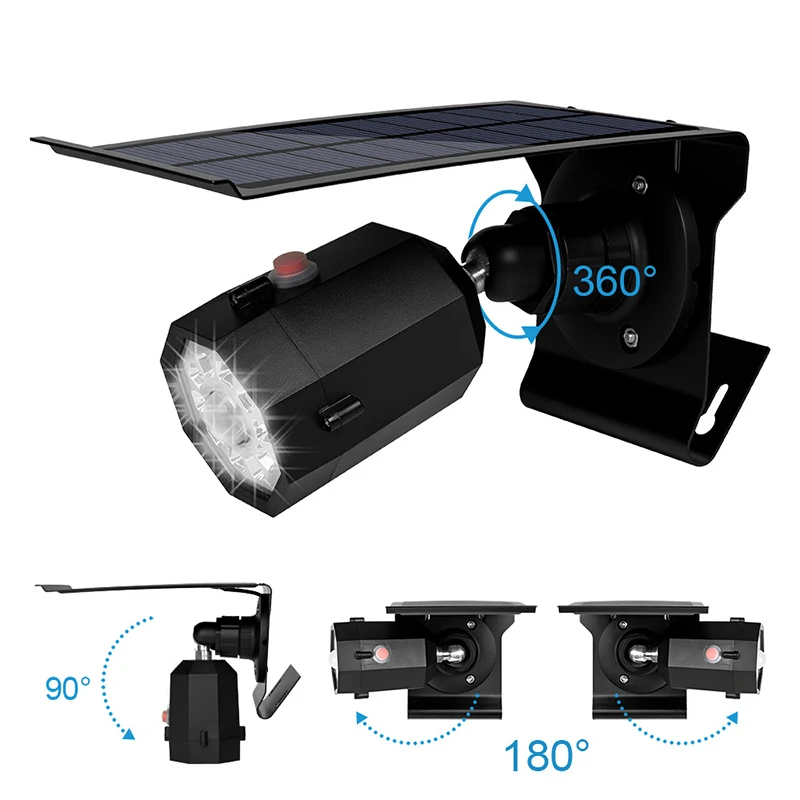 500LM 10 LED Solar Power PIR Motion Sensor Wall Light Outdoor Garden Flood Lamp | Лампы и освещение