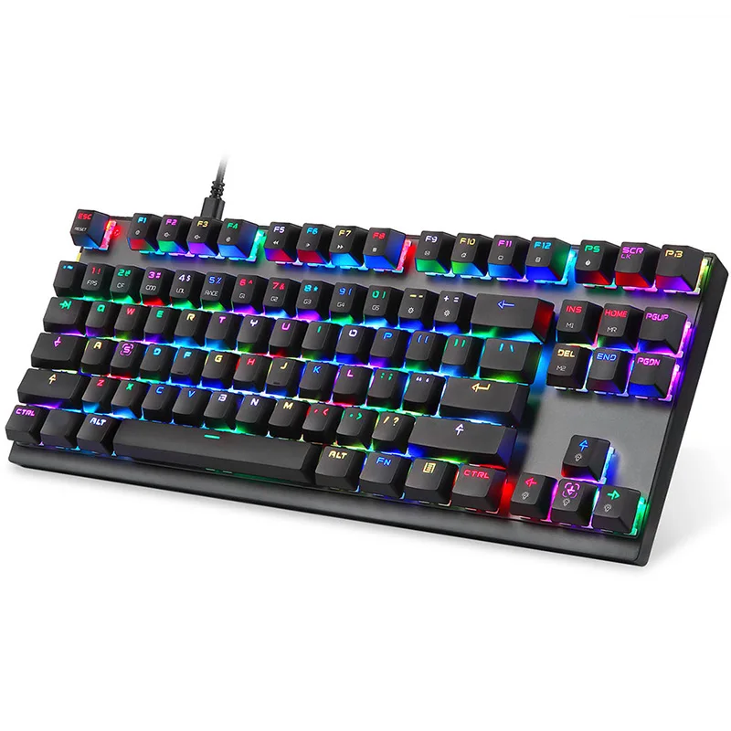 Motospeed K82 USB Проводная Механическая клавиатура с RGB светодиодный подсветка все Ключ