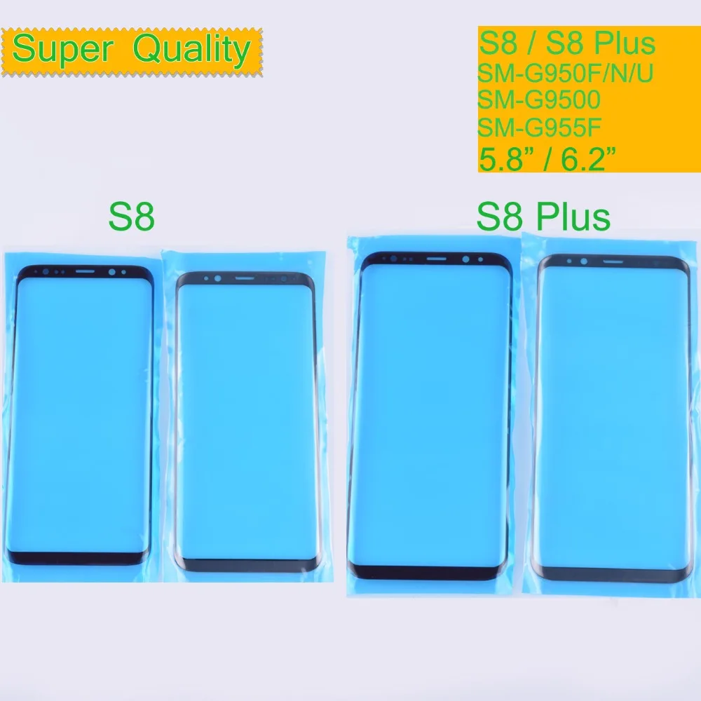 50 шт./лот для Samsung Galaxy S8 g950 G950F SM Plus G955F сенсорный экран передняя стеклянная панель