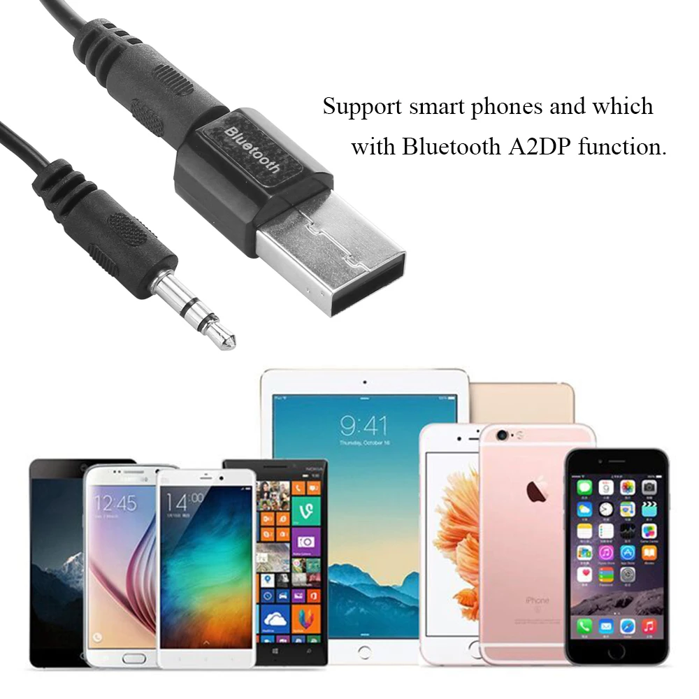 FORNORM 3 5 мм разъем Bluetooth аудио кабель-приемник медиа приемник соединение через usb и