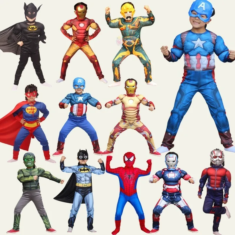 3-8T Boys Character Outfits Comic Steel Soldier Costume Children Clothing Sets USA Captain Clothes Active Bodysuit For Kids 2019 | Детская