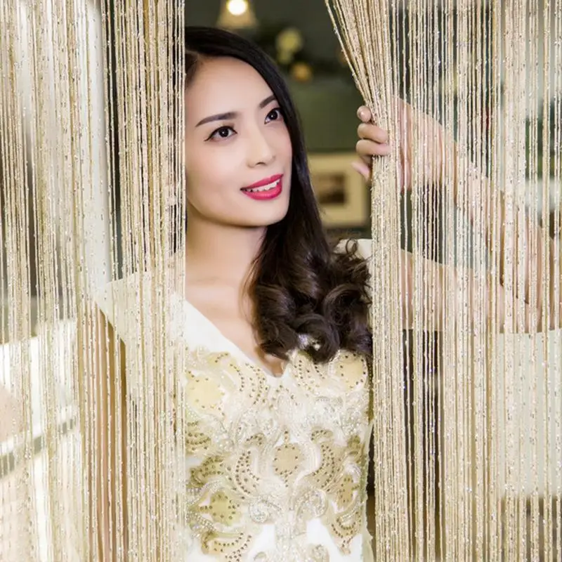 Новые плоские свадебные шторы с кисточками и серебряной нитью декоративные
