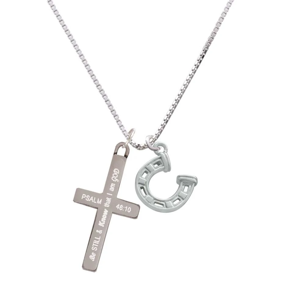 Подкова с боковой петлей Be Still and Know cross necklace|Подвески| |