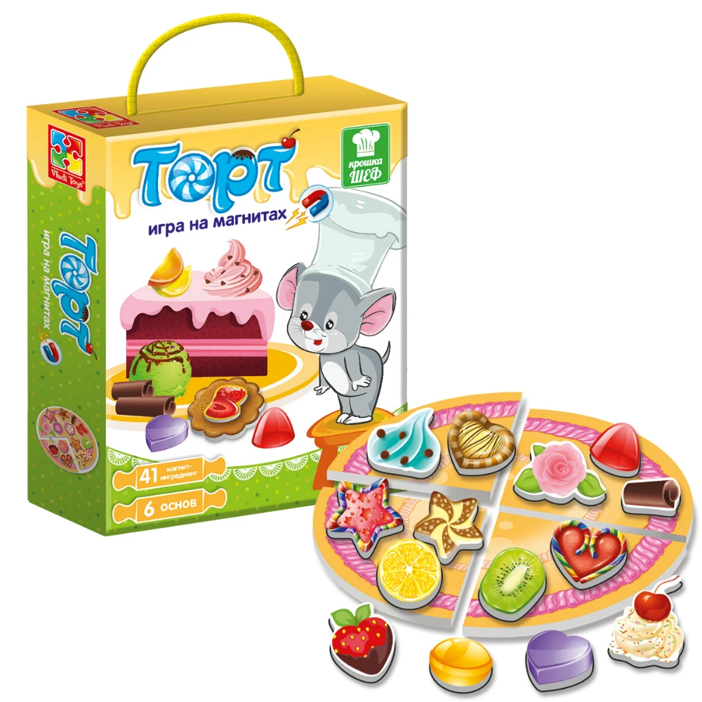 Игра магнитная Шеф Vladi Toys Крошка &quotТорт&quot | Игрушки и хобби