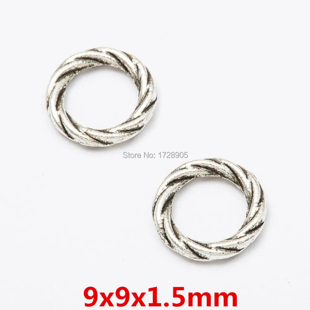 Zinc Alloy Round Circle Charms Antique Silver Pendants Jewelry Findings Fit Handmade Making Crafts Oval Ring 10pcs | Украшения и
