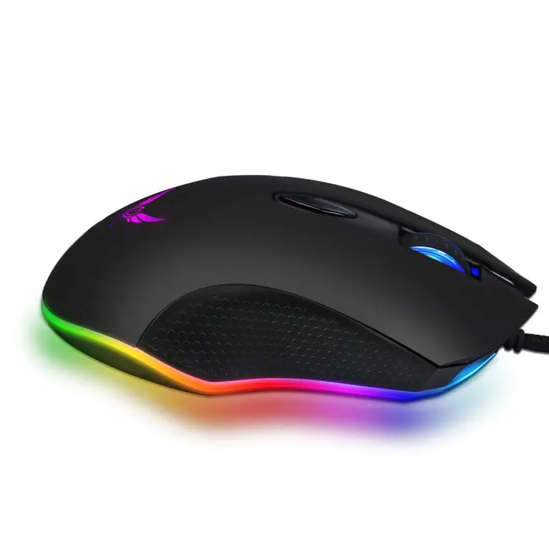 ZERODATE программируемая игровая мышь 4800 dpi 6 кнопок RGB с подсветкой USB оптическая для