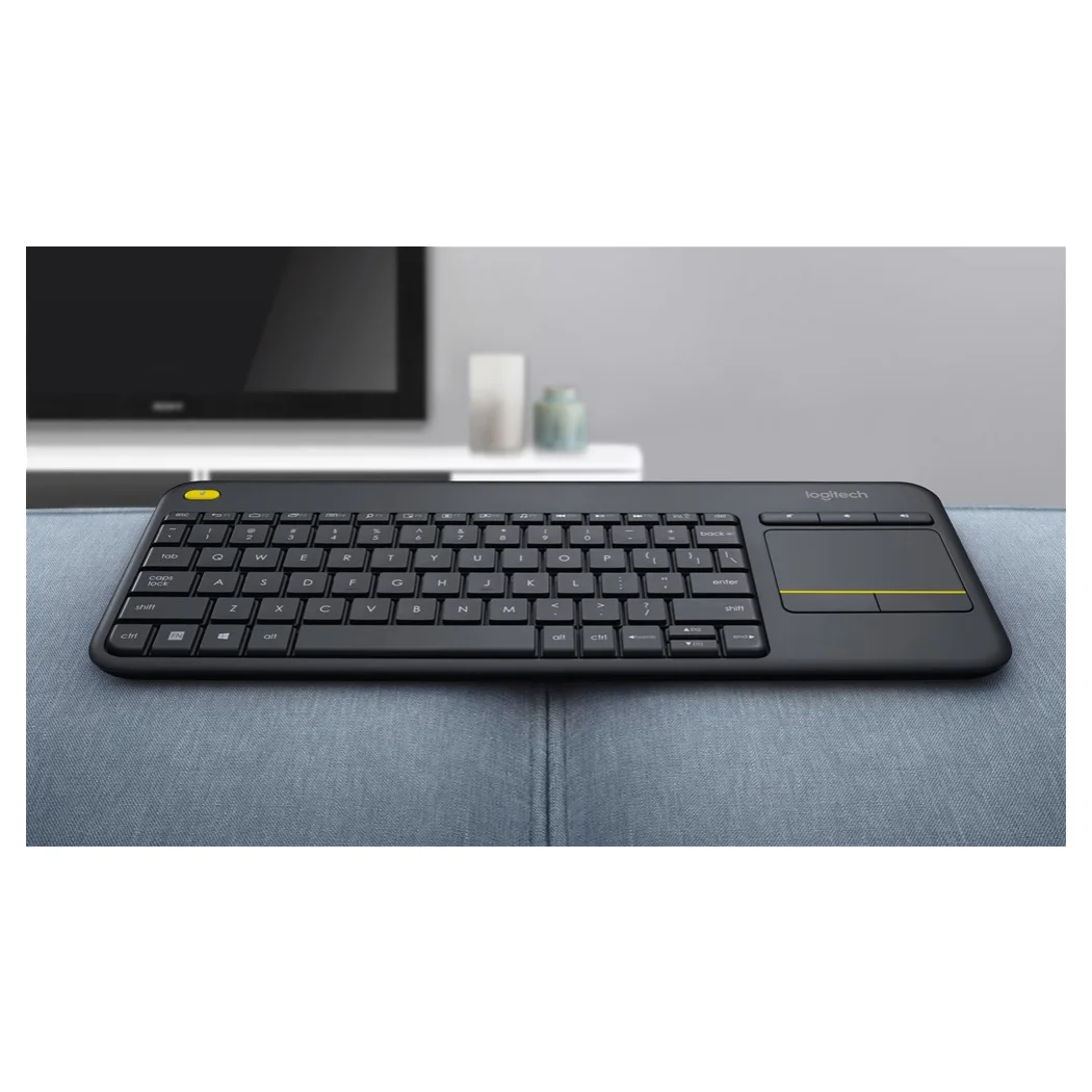 Logitech K400 плюс клавиатура мини Беспроводной РФ QWERTY черный | Компьютеры и офис