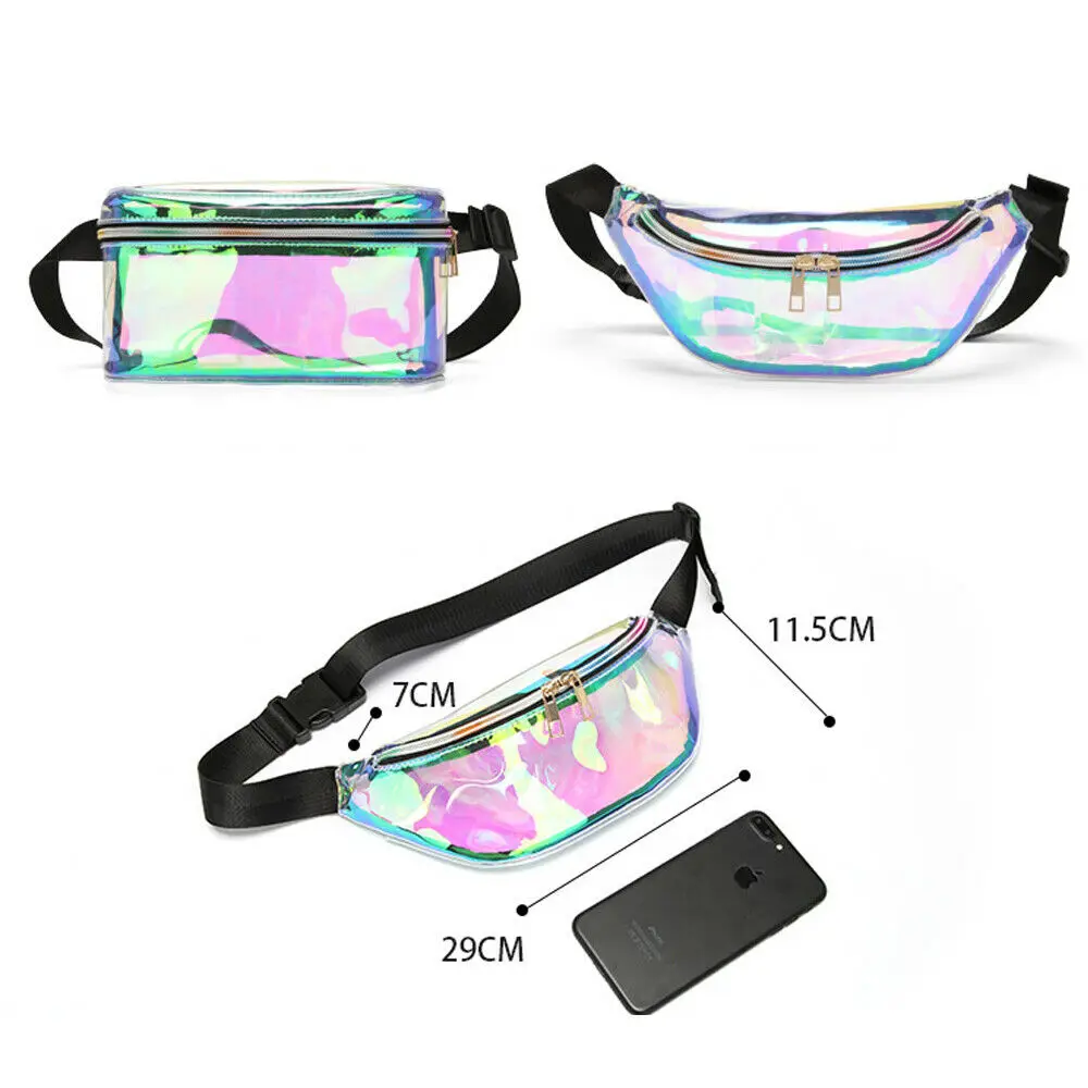 Модная прозрачная сумка из ПВХ с лазерным рисунком унисекс сумка-мессенджер