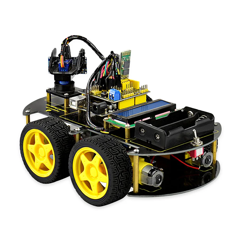 Keyestudio 4WD Bluetooth Мультифункциональный DIY умный автомобиль для Arduino робот