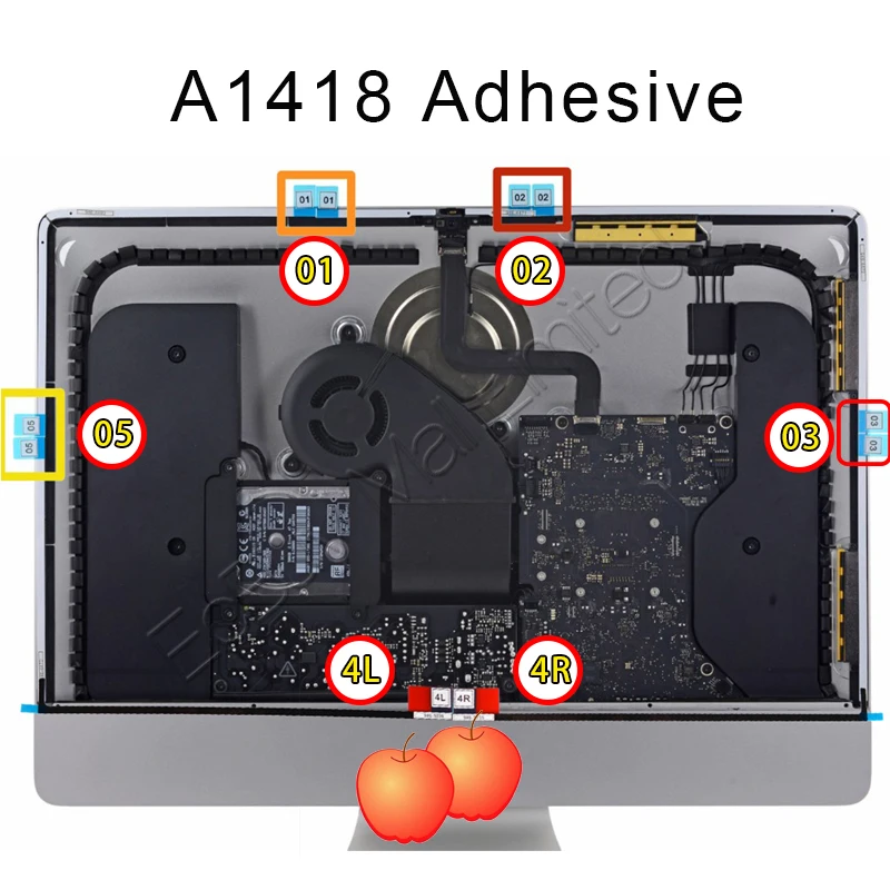 076 1437 1422 A1418 A1419 обновление A2116 A2115 HDD Замена SSD дисплей лента/клейкая