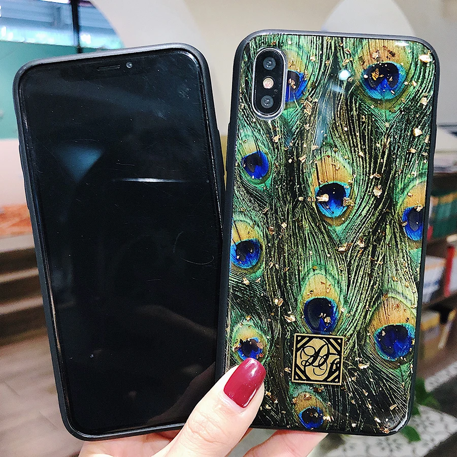 Роскошный блестящий чехол с золотой фольгой для iPhone 6 чехлы 6S 8 7 Plus мягкий ТПУ X XS MAX
