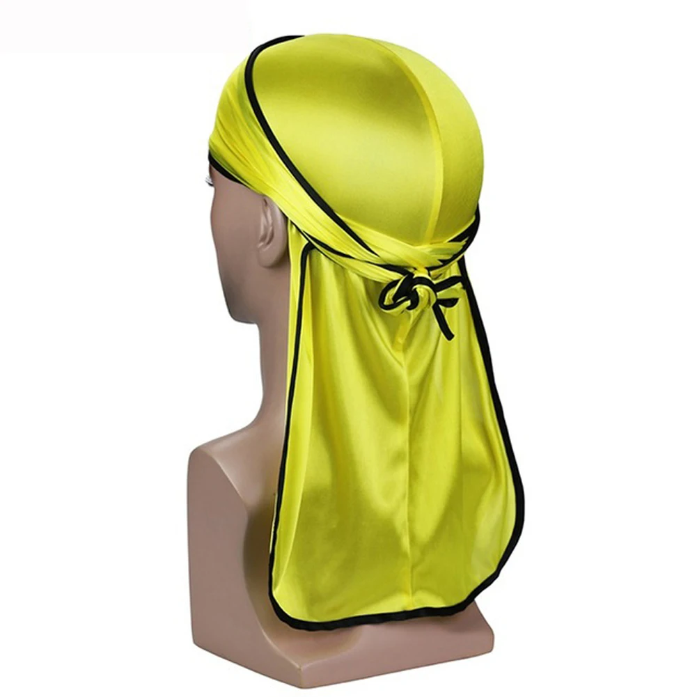 Мужская и женская шелковистая шапка Durags головной убор для байкеров бандана Doo Rag
