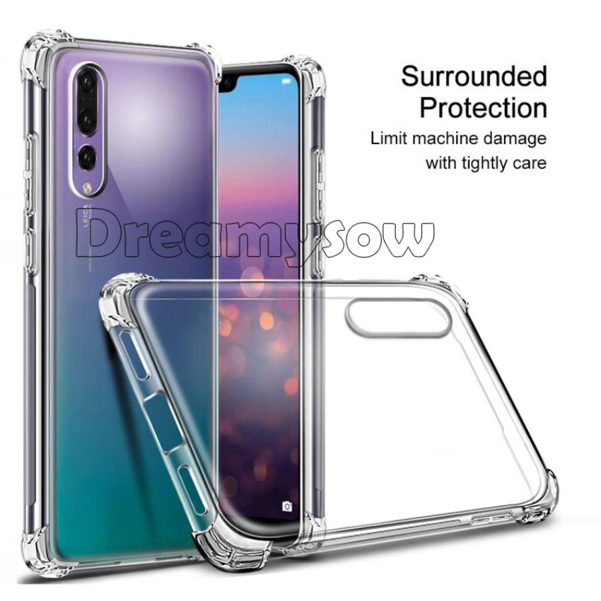 Clear Silicone Cases For Huawei P20 Pro P10 lite 2017 Mate 20 9 10 Nova 2i 3 3i Honor 6A 6X 7X 8C Shockproof TPU Case |