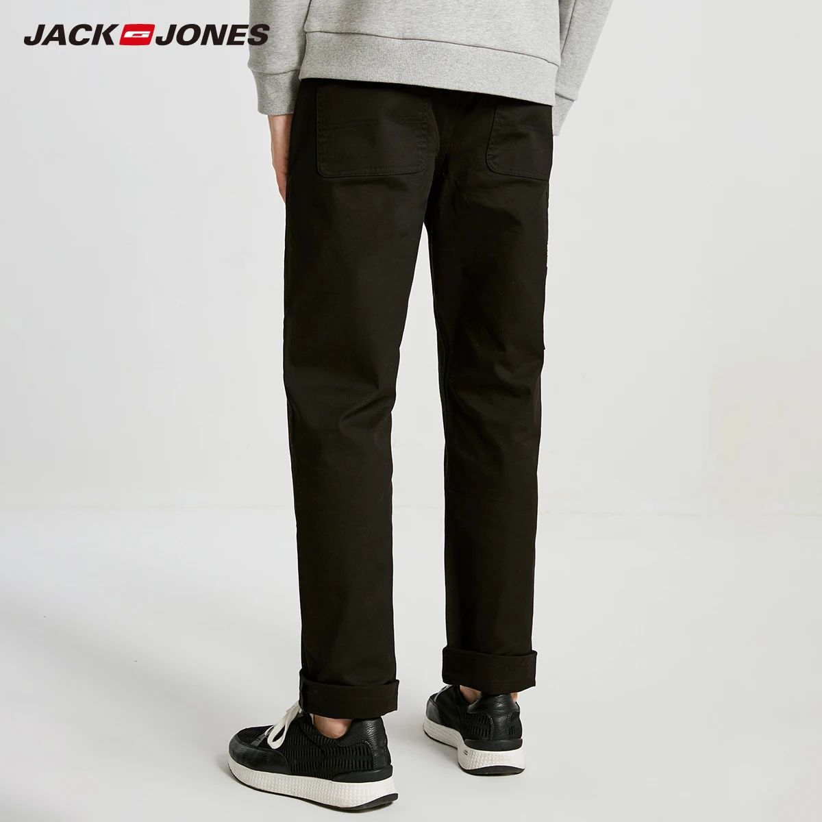 JackJones мужские зимние хлопковые повседневные брюки деловые Стрейчевые Узкие