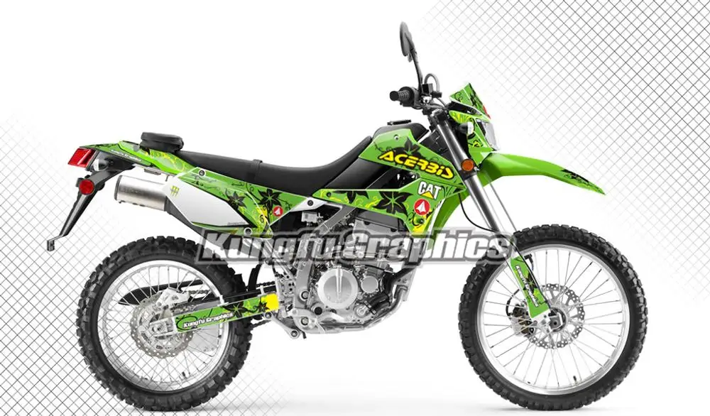 Набор графических виниловых наклеек KUNGFU для KLX 250 S KLX250 2008 2009 2010 2011 2012 2013 2014 2015 2016 2017