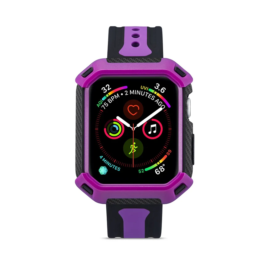 Для Apple Watch 4 40 мм 44 тонкий 2 в 1 ТПУ PC доспехи рамка 360 Полное покрытие Чехлы для Iwatch 4S
