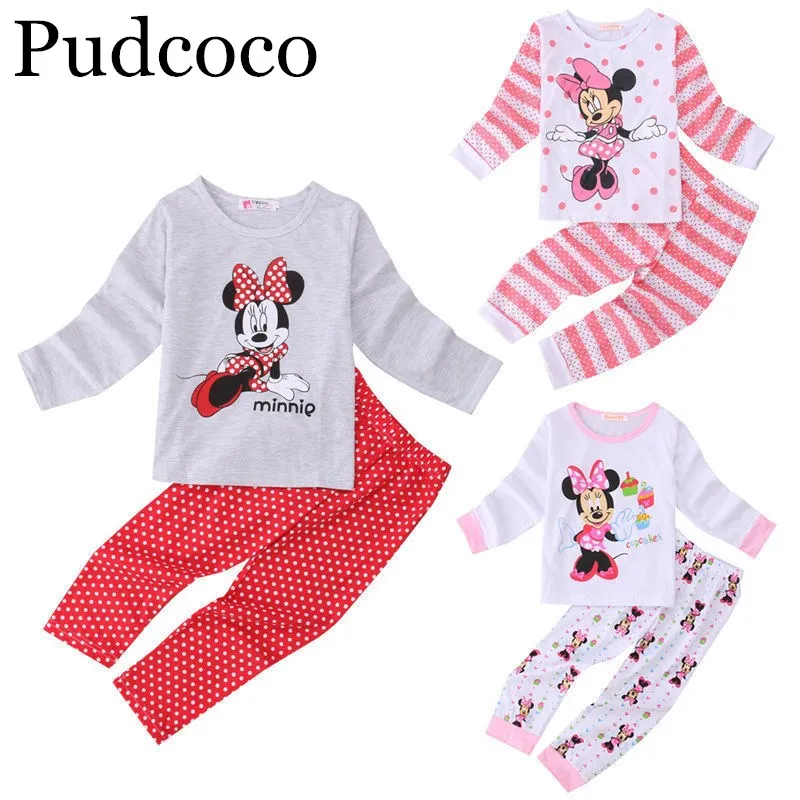 Pudcoco/Новинка 2019 года милая детская одежда для сна с рисунком маленьких девочек